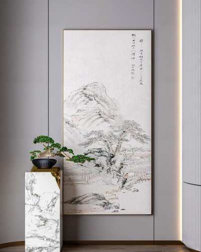 新中式装饰画3D模型下载